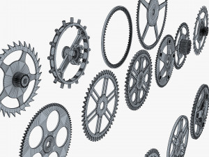 Gears Set v 2 3D Model
