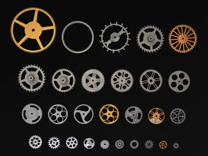 Conjunto de engrenagens v 3 Modelo 3D