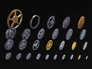 Conjunto de engrenagens v 3 Modelo 3D