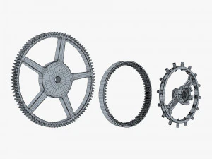 Conjunto de engrenagens v 3 Modelo 3D