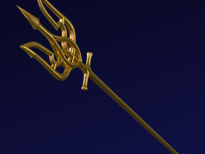 Poseidon Trident of Ukrainian Emblem M 1 Modello 3D