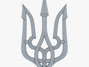 Poseidon Trident of Ukrainian Emblem M 1 Modello 3D