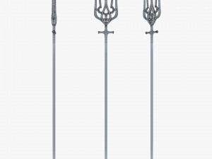Poseidon Trident of Ukrainian Emblem M 1 Modello 3D