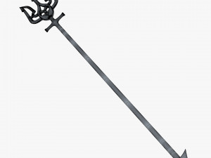 Poseidon Trident of Ukrainian Emblem M 1 Modello 3D