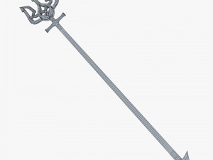 Poseidon Trident of Ukrainian Emblem M 1 Modello 3D