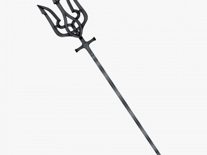 Poseidon Trident of Ukrainian Emblem M 1 Modello 3D