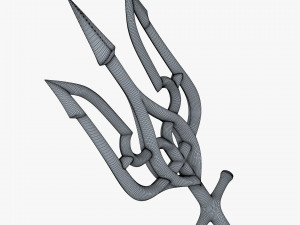 Poseidon Trident of Ukrainian Emblem M 1 Modello 3D