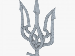 Poseidon Trident of Ukrainian Emblem M 1 Modello 3D