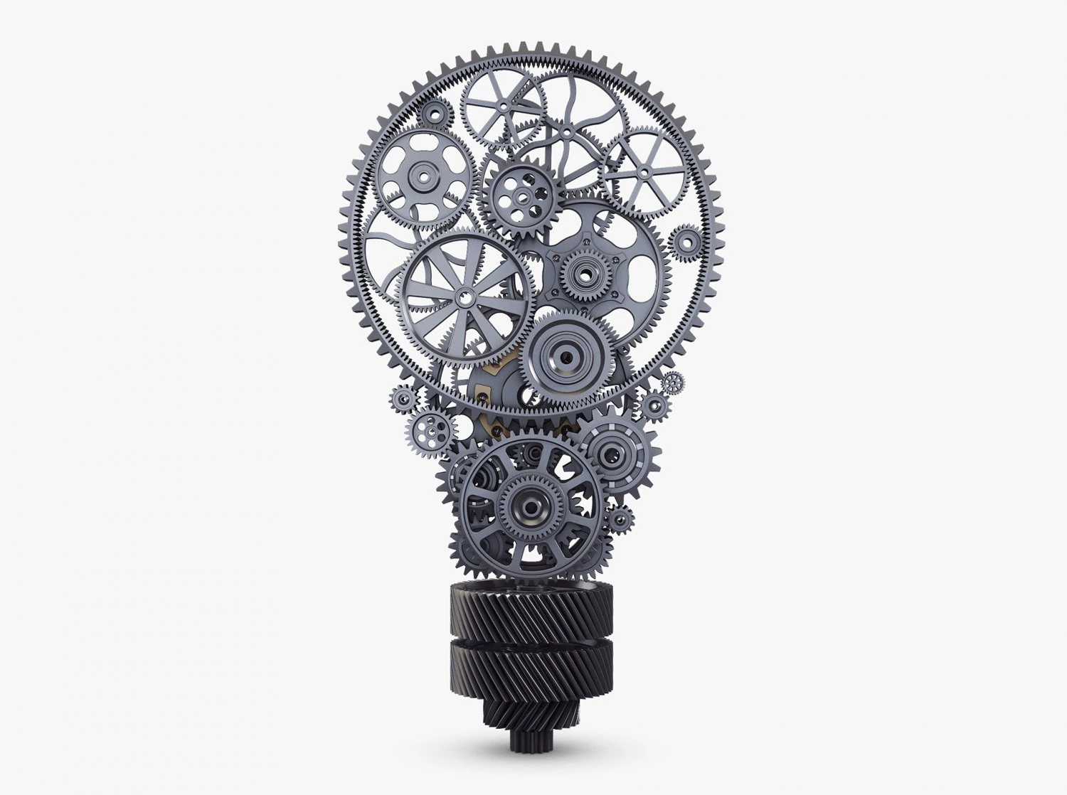 Light Bulb With Gears M 1 3D Model .c4d .max .obj .3ds .fbx .stl .blend 