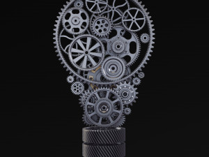 Light Bulb With Gears M 1 3D Model