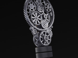 Light Bulb With Gears M 1 3D Model
