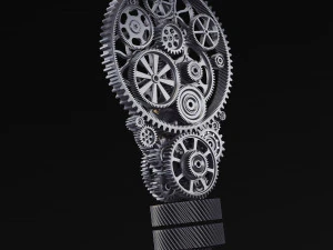 Light Bulb With Gears M 1 3D Model