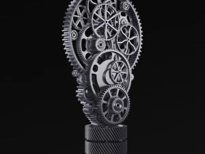 Light Bulb With Gears M 1 3D Model