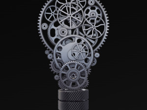 Light Bulb With Gears M 1 3D Model