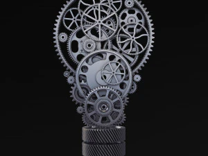 Light Bulb With Gears M 1 3D Model