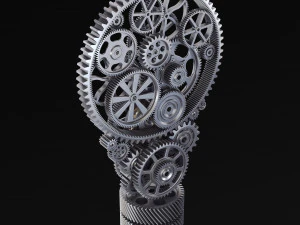Light Bulb With Gears M 1 3D Model
