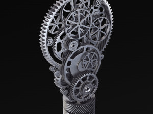 Light Bulb With Gears M 1 3D Model