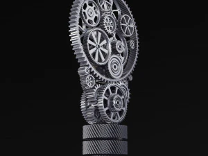 Light Bulb With Gears M 1 3D Model