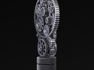 Light Bulb With Gears M 1 3D Model