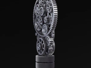 Light Bulb With Gears M 1 3D Model