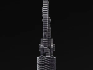 Light Bulb With Gears M 1 3D Model