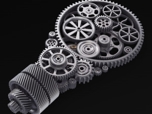 Light Bulb With Gears M 1 3D Model