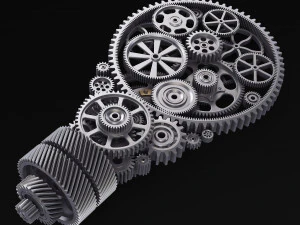 Light Bulb With Gears M 1 3D Model