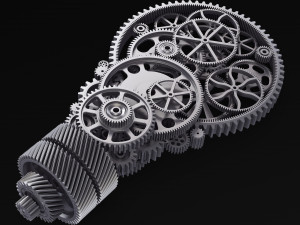 Light Bulb With Gears M 1 3D Model