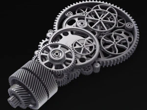 Light Bulb With Gears M 1 3D Model