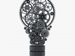 Light Bulb With Gears M 1 3D Model