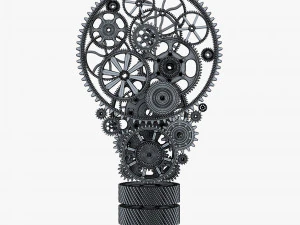 Light Bulb With Gears M 1 3D Model