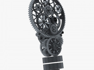 Light Bulb With Gears M 1 3D Model