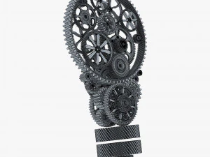 Light Bulb With Gears M 1 3D Model