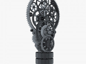 Light Bulb With Gears M 1 3D Model