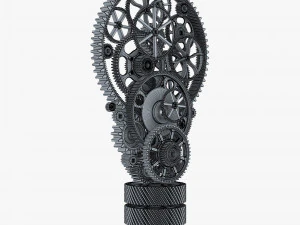 Light Bulb With Gears M 1 3D Model