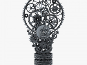 Light Bulb With Gears M 1 3D Model