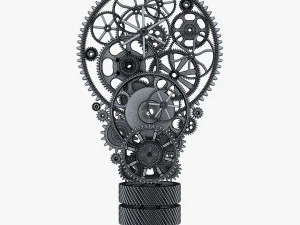 Light Bulb With Gears M 1 3D Model