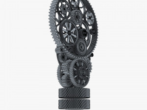Light Bulb With Gears M 1 3D Model