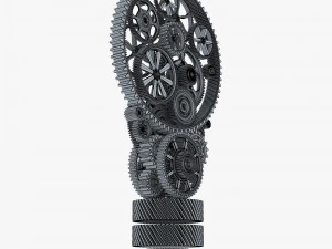 Light Bulb With Gears M 1 3D Model