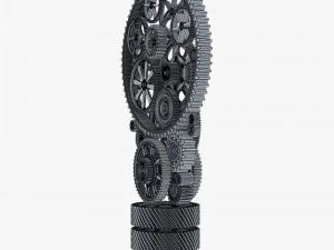 Light Bulb With Gears M 1 3D Model