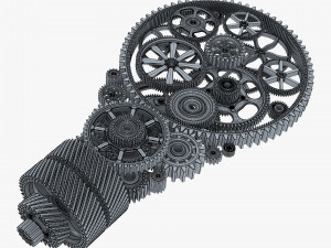 Light Bulb With Gears M 1 3D Model