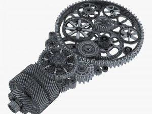 Light Bulb With Gears M 1 3D Model