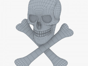Pirate Skull Bones M 1 Modèle 3D