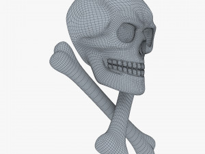 Pirate Skull Bones M 1 Modèle 3D