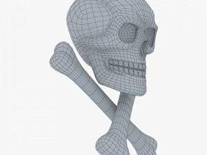 Pirate Skull Bones M 1 Modèle 3D