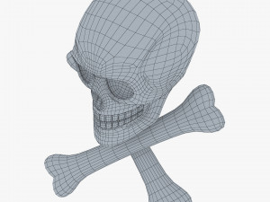 Pirate Skull Bones M 1 Modèle 3D