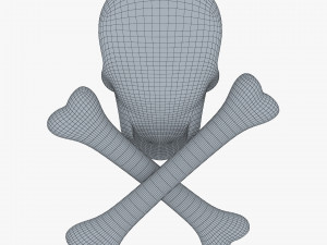 Pirate Skull Bones M 1 Modèle 3D