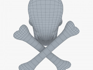 Pirate Skull Bones M 1 Modèle 3D