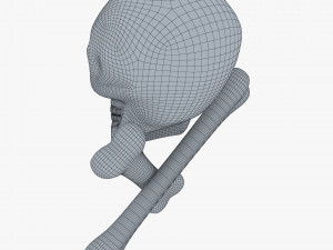 Pirate Skull Bones M 1 Modèle 3D