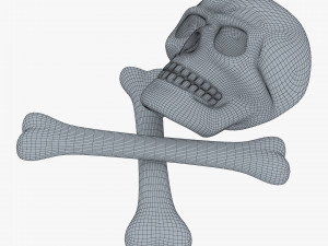 Pirate Skull Bones M 1 Modèle 3D